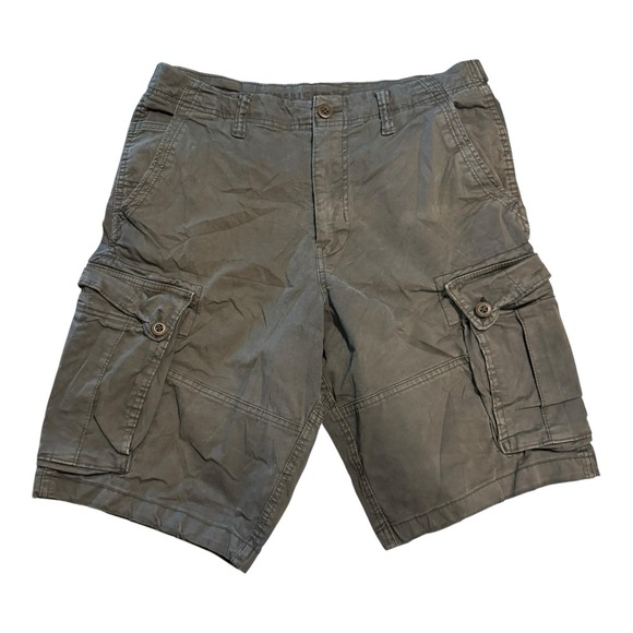 American Eagle Outfitters Other - American Eagle Cargo Shorts Mens 34 Grey Extreme Flex Relaxed Longer Length Y2K